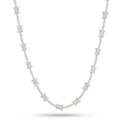 10mm Iced Barbed Wire Chain 9 10mm Iced Barbed Wire Chain -King Ice 10mm iced barbed wire chain gold plated white gold 18 king ice 30589440196783