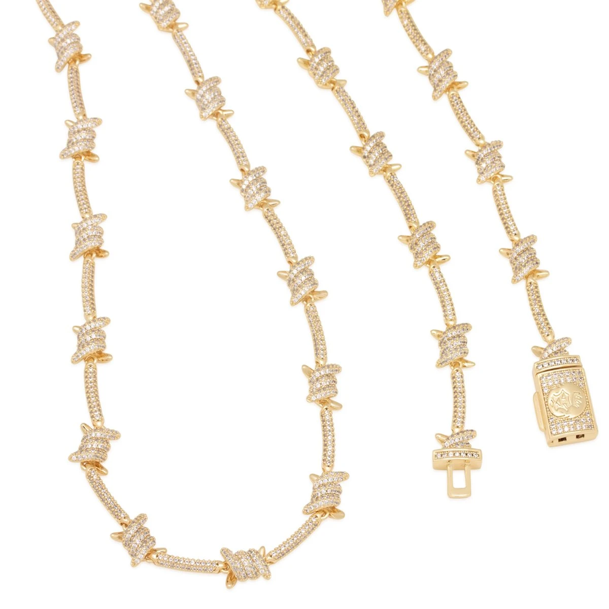 10mm Iced Barbed Wire Chain 2 10mm Iced Barbed Wire Chain - Image 2