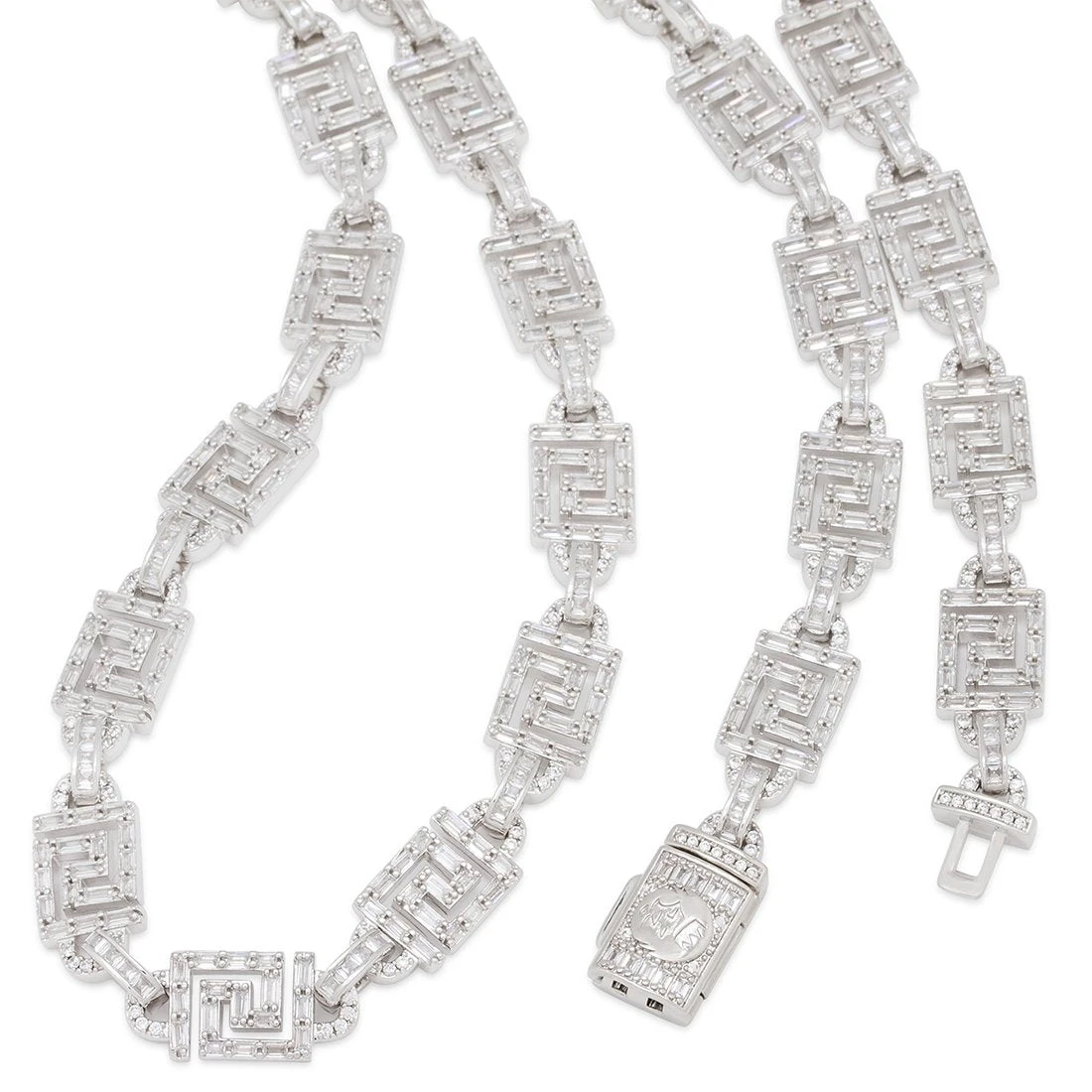 10mm Iced Greek Key Chain 9 10mm Iced Greek Key Chain - Image 9