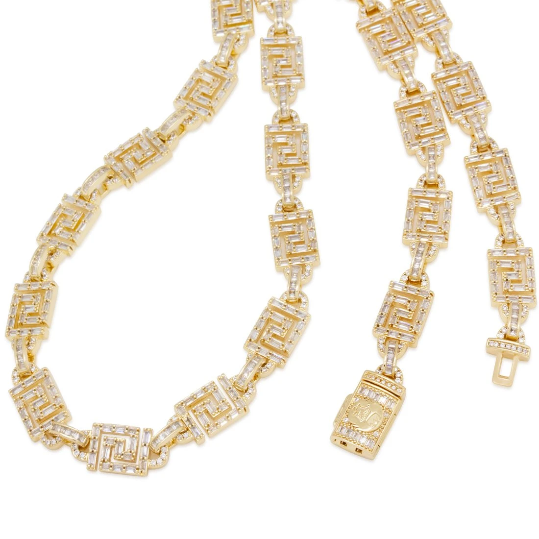 10mm Iced Greek Key Chain 5 10mm Iced Greek Key Chain - Image 5