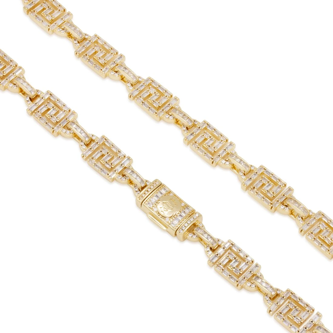 10mm Iced Greek Key Chain 4 10mm Iced Greek Key Chain - Image 4