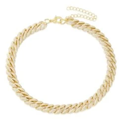 10mm Iced Miami Cuban Link Choker Chain