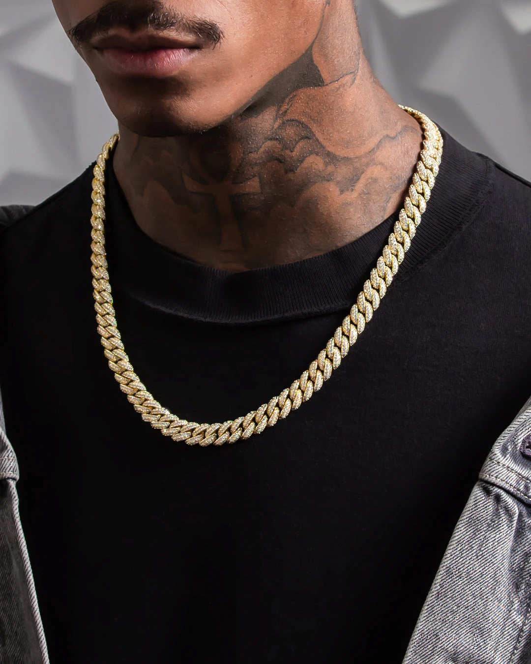 10mm Iced Miami Cuban Link Chain 2 10mm Iced Miami Cuban Link Chain - Image 2