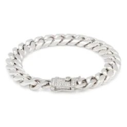 10mm Miami Cuban Link Bracelet -King Ice 10mm miami cuban bracelet king ice 30592623313071