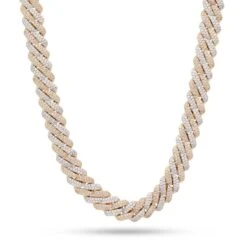 12mm Iced Diamond Cut Miami Cuban Link Chain -King Ice 12mm iced diamond cut miami cuban chain gold plated two tone 18 king ice 30596273569967