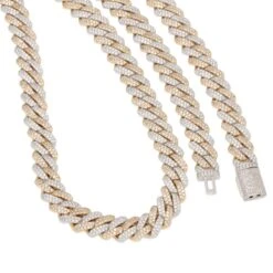12mm Iced Diamond Cut Miami Cuban Link Chain -King Ice 12mm iced diamond cut miami cuban chain king ice 30596249059503