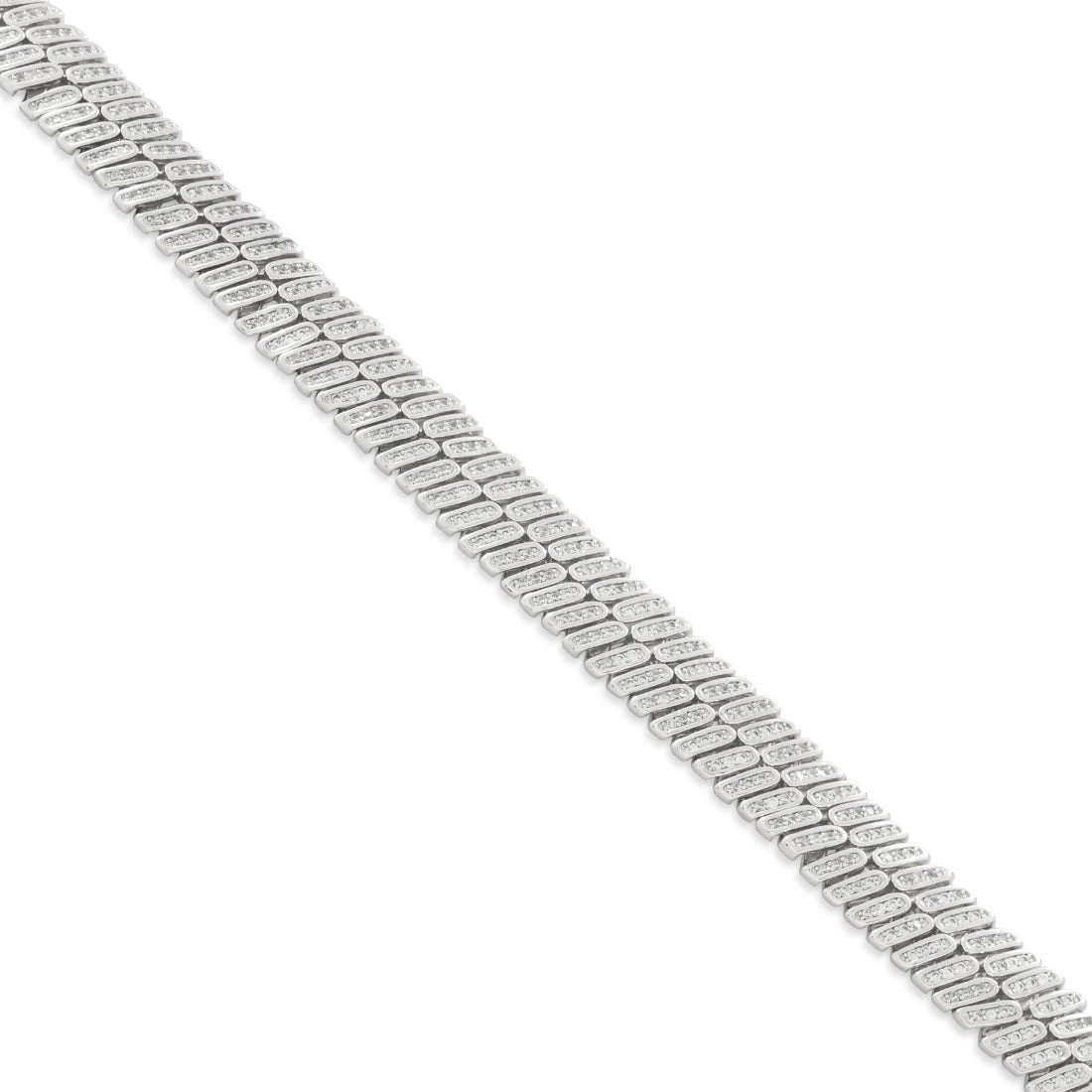 12mm Iced Herringbone Chain 5 12mm Iced Herringbone Chain - Image 5