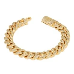 12mm Iced Miami Cuban Link Bracelet