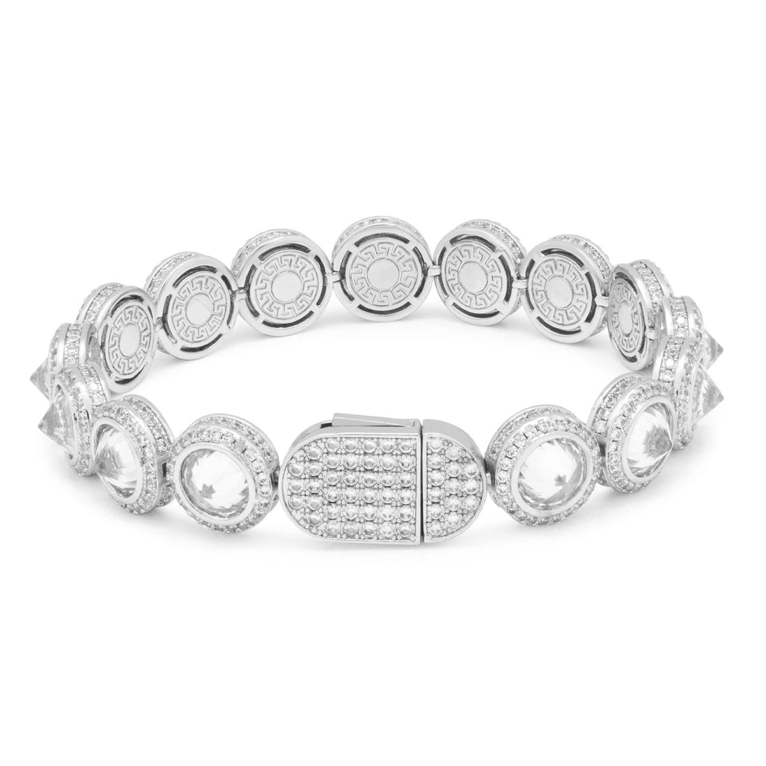 12mm Spike Studded Tennis Bracelet 4 12mm Spike Studded Tennis Bracelet - Image 4