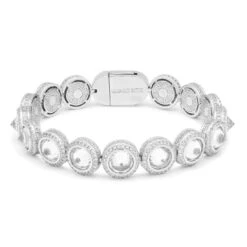 12mm Spike Studded Tennis Bracelet 6 12mm Spike Studded Tennis Bracelet -King Ice 12mm spike studded tennis bracelet white gold 8 king ice 22567126827183