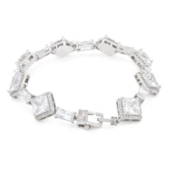14mm Clustered Princess-Cut Tennis Bracelet -King Ice 14mm clustered princess cut tennis bracelet king ice 30596878467247