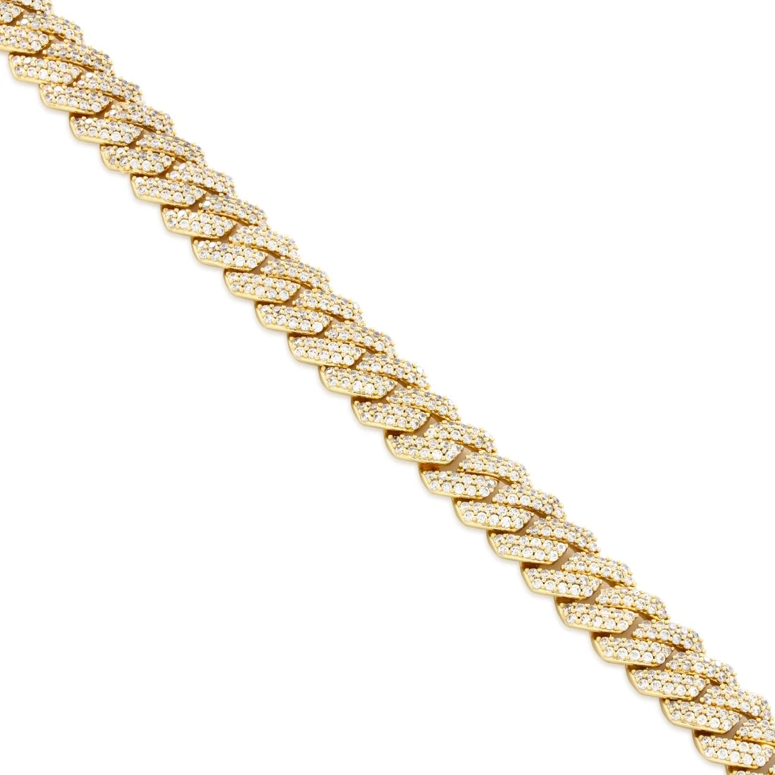 15mm Iced Diamond-Cut Miami Cuban Link Choker Chain 3 15mm Iced Diamond-Cut Miami Cuban Link Choker Chain - Image 3
