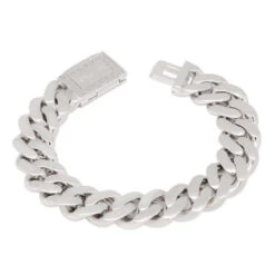 15mm Iced Miami Cuban Link Bracelet -King Ice 15mm iced miami cuban bracelet king ice 30529316815023