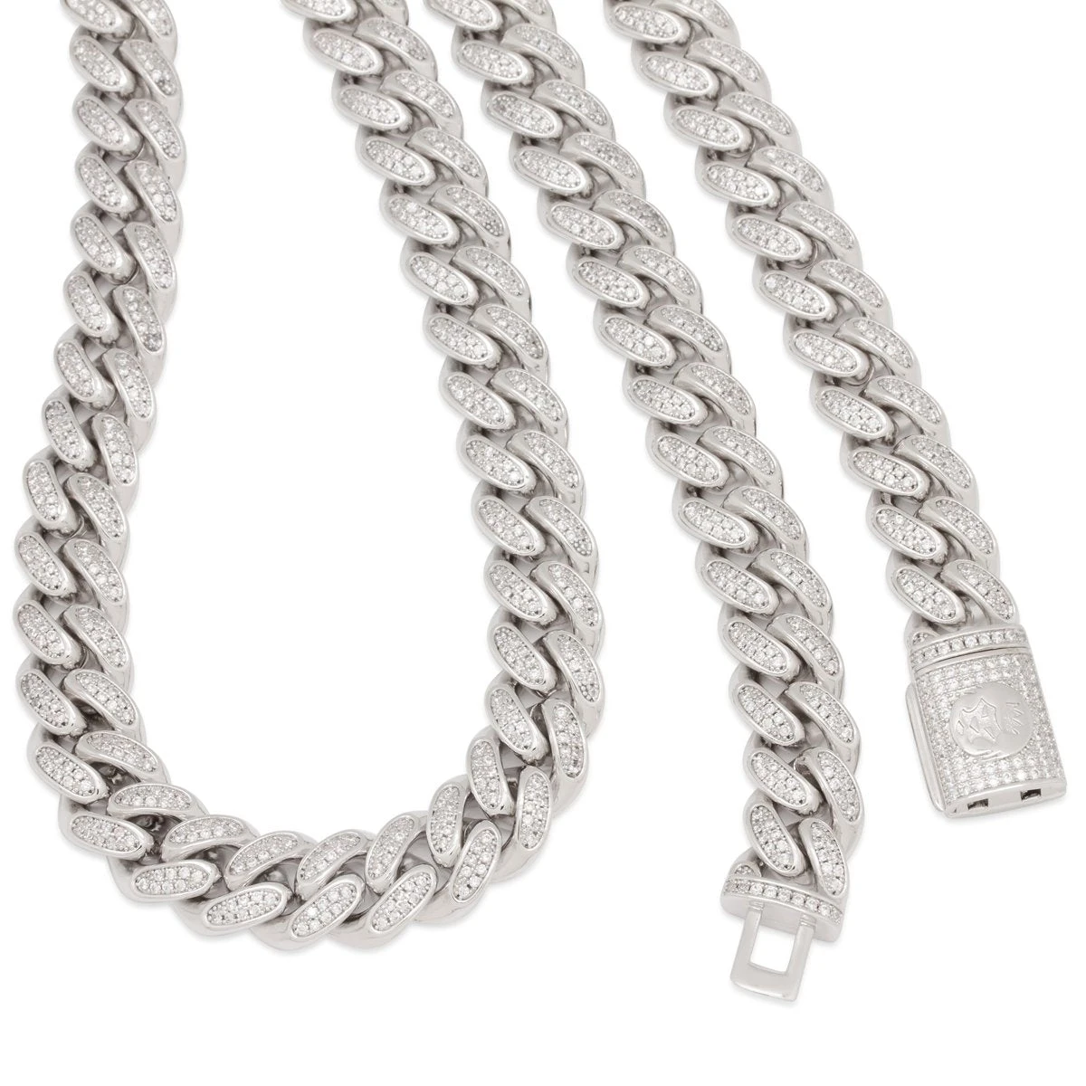 15mm Iced Miami Cuban Link Chain 6 15mm Iced Miami Cuban Link Chain - Image 6