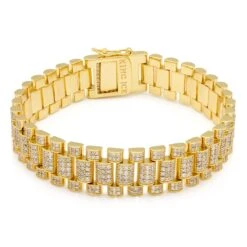 15mm Iced Rollie Link Bracelet