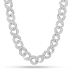 15mm Infinity Link Chain 20 15mm Infinity Link Chain -King Ice 15mm infinity link chain gold plated white gold 20 king ice 36163316678831