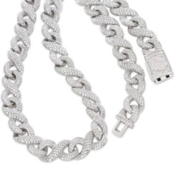 15mm Infinity Link Chain 23 15mm Infinity Link Chain -King Ice 15mm infinity link chain king ice 36163251601583