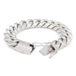 16mm Miami Cuban Link Bracelet -King Ice 16mm miami cuban bracelet king ice 14870749151286
