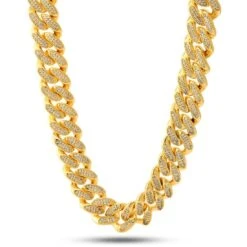 18mm Classic Iced Miami Cuban Link Chain