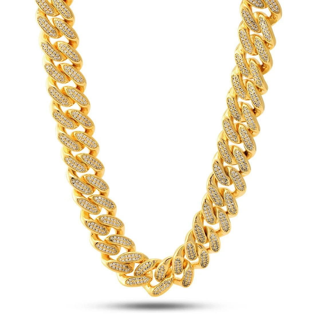 18mm Classic Iced Miami Cuban Link Chain 1 18mm Classic Iced Miami Cuban Link Chain