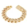 18mm Iced Baguette Miami Cuban Link Bracelet