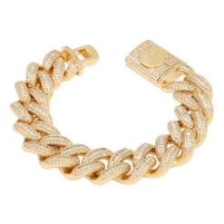 18mm Iced Baguette Miami Cuban Link Bracelet
