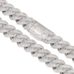 18mm Iced Baguette Miami Cuban Link Chain -King Ice 18mm iced baguette miami cuban chain king ice 30595300130991