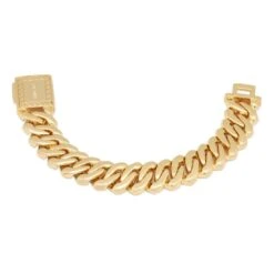 18mm Iced Diamond Cut Baguette Miami Cuban Link Bracelet -King Ice 18mm iced diamond cut baguette miami cuban bracelet king ice 30528878608559