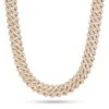 18mm Iced Diamond Cut Baguette Miami Cuban Link Chain