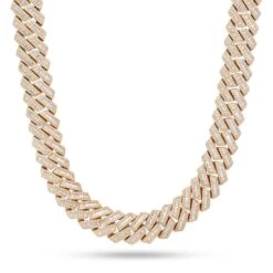 18mm Iced Diamond Cut Baguette Miami Cuban Link Chain