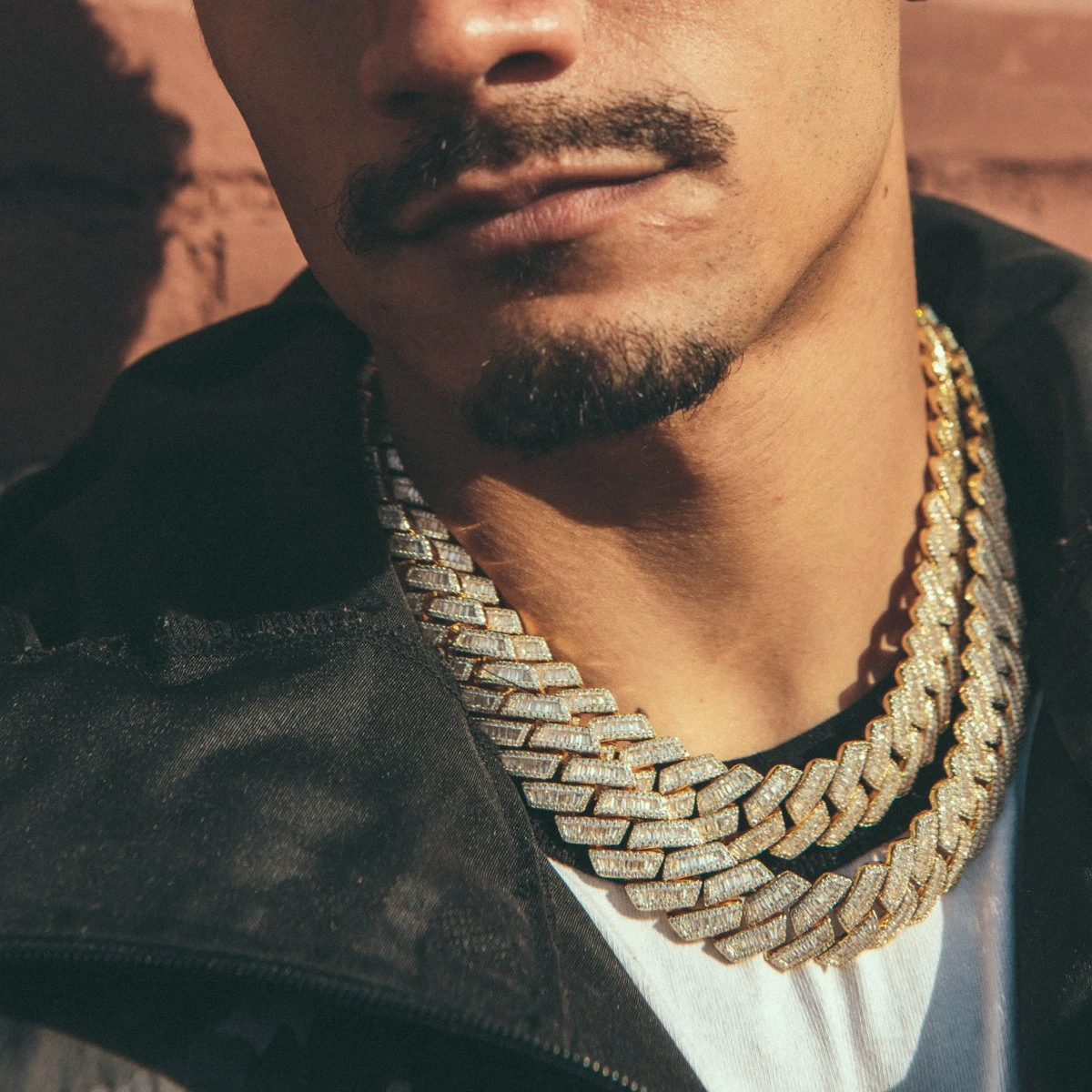 18mm Iced Diamond Cut Baguette Miami Cuban Link Chain 2 18mm Iced Diamond Cut Baguette Miami Cuban Link Chain - Image 2