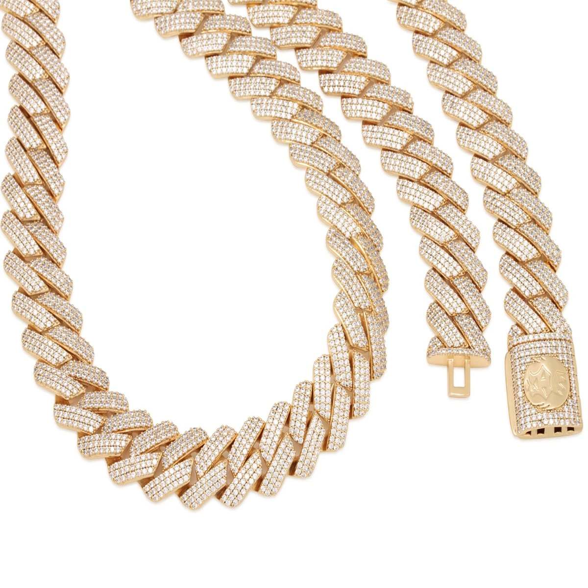 18mm Iced Diamond-Cut Miami Cuban Link Chain 3 18mm Iced Diamond-Cut Miami Cuban Link Chain - Image 3