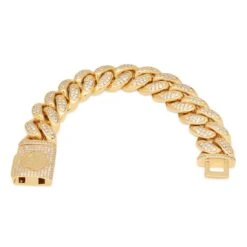 18mm Iced Miami Cuban Link Bracelet -King Ice 18mm iced miami cuban bracelet king ice 30595463610543