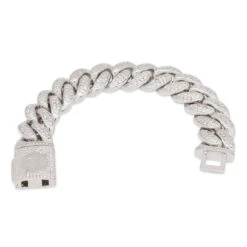18mm Iced Miami Cuban Link Bracelet -King Ice 18mm iced miami cuban bracelet king ice 30595488841903