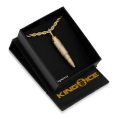 .223 Caliber Bullet Necklace -King Ice 223 caliber bullet necklace king ice 30528177569967