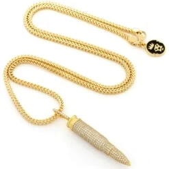 .223 Caliber Bullet Necklace -King Ice 223 caliber bullet necklace king ice 30528211583151