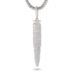 .223 Caliber Bullet Necklace -King Ice 223 caliber bullet necklace white gold 2 king ice 30528251297967