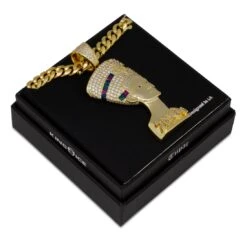 3D Boss Nefertiti Necklace -King Ice 2pac x king ice 3d boss nefertiti necklace king ice 30546961924271
