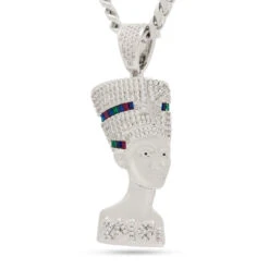 3D Boss Nefertiti Necklace -King Ice 2pac x king ice 3d boss nefertiti necklace white gold 3 1 king ice 30590111449263