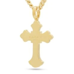 Fleur De Lis Cross Necklace 25 Fleur De Lis Cross Necklace -King Ice 2pac x king ice fleur de lis cross necklace king ice 30570960650415