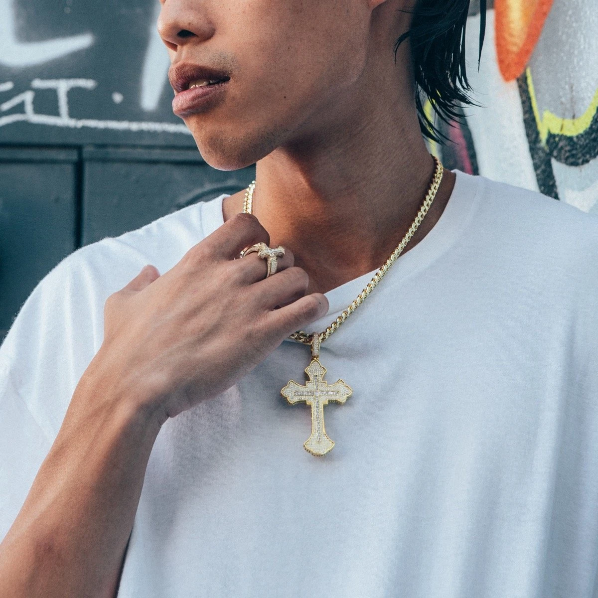 Fleur De Lis Cross Necklace 8 Fleur De Lis Cross Necklace - Image 8