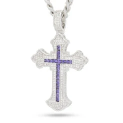 Fleur De Lis Cross Necklace 30 Fleur De Lis Cross Necklace -King Ice 2pac x king ice fleur de lis cross necklace white gold 2 king ice 30572976668847