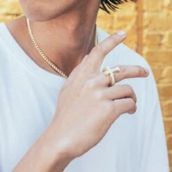 Fleur De Lis Cross Ring -King Ice 2pac x king ice fleur de lis cross ring king ice 30593665007791