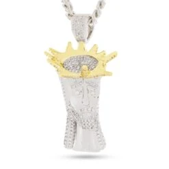 3D Boss Holy One Necklace -King Ice 3d boss holy one necklace white gold 2 3 king ice 31689740877999