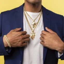 3D Boss Roaring Lion Necklace -King Ice 3d boss roaring lion necklace king ice 30545401348271