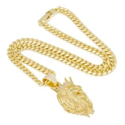 3D Boss Roaring Lion Necklace -King Ice 3d boss roaring lion necklace king ice 30591159369903
