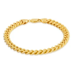3mm Miami Cuban Link Bracelet -King Ice 3mm miami cuban bracelet sterling silver 14k vermeil 8 king ice 34856219115695