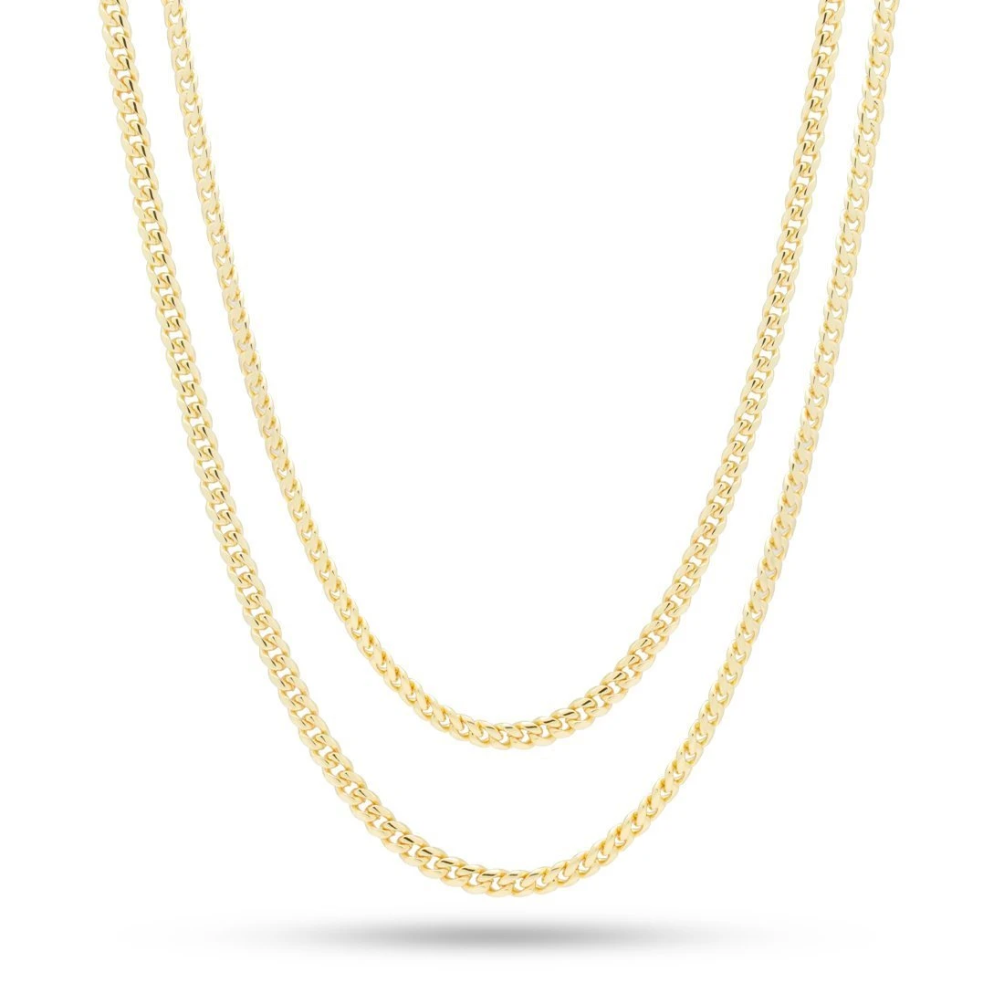 3mm Miami Cuban Link Chain Choker Set 1 3mm Miami Cuban Link Chain Choker Set