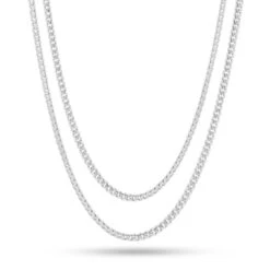 3mm Miami Cuban Link Chain Choker Set 16 3mm Miami Cuban Link Chain Choker Set -King Ice 3mm miami cuban chain choker set gold plated white gold 18 20 king ice 30543166111919