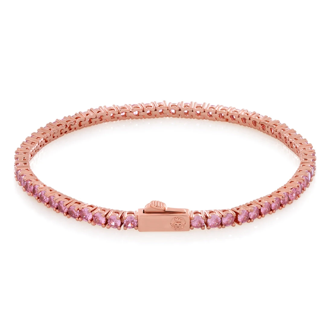 3mm Pink Tennis Bracelet 2 3mm Pink Tennis Bracelet - Image 2